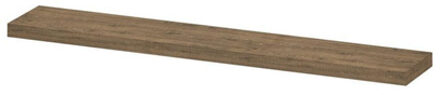 Ink wandplank in houtdecor 3,5cm dik vaste maat voor vrije ophanging inclusief blinde bevestiging 80x20x3,5cm, naturel eiken