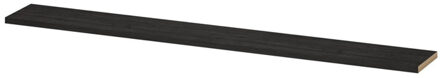Ink wandplank in houtdecor 3,5cm dik voorzijde afgekant voor ophanging in nis 275x35x3,5cm, houtskool eiken