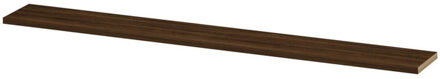 Ink wandplank in houtdecor 3,5cm dik voorzijde afgekant voor ophanging in nis 275x35x3,5cm, koper eiken