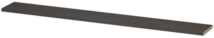 Ink wandplank in houtdecor 3,5cm dik voorzijde afgekant voor ophanging in nis 275x35x3,5cm, oer grijs