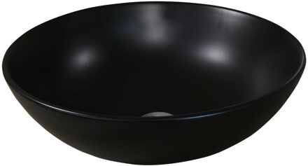 Ink Waskom INK Otello Large Rond 40x12 cm Porselein Mat Zwart