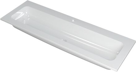 Ink Wastafel Faktor polystone centraal met 1 kraangat 140 cm x 45 cm x 1,5 cm Glans wit 3407031