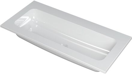 Ink Wastafel Faktor polystone centraal zonder kraangat 100 cm x 45 cm x 1,5 cm Glans wit 3407010