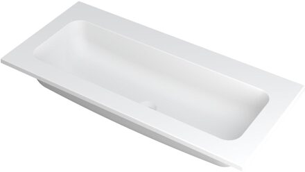 Ink Wastafel Faktor polystone centraal zonder kraangat 100 cm x 45 cm x 1,5 cm Mat wit 3407210 Mat wit