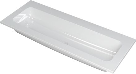 Ink Wastafel Faktor polystone centraal zonder kraangat 120 cm x 45 cm x 1,5 cm Glans wit 3407020