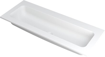 Ink Wastafel Faktor polystone centraal zonder kraangat 120 cm x 45 cm x 1,5 cm Mat wit 3407220 Mat wit