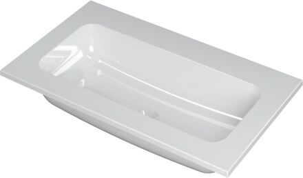 Ink Wastafel Faktor polystone centraal zonder kraangat 80 cm x 45 cm x 1,5 cm Glans wit 3407000