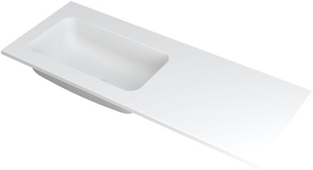 Ink Wastafel Faktor polystone links zonder kraangat 120 cm x 45 cm x 1,5 cm Mat wit 3407224 Mat wit