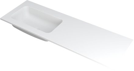 Ink Wastafel Faktor polystone links zonder kraangat 140 cm x 45 cm x 1,5 cm Mat wit 3407234 Mat wit