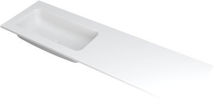 Ink Wastafel Faktor polystone links zonder kraangat 160 cm x 45 cm x 1,5 cm Mat wit 3407244 Mat wit