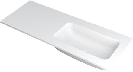 Ink Wastafel Faktor polystone rechts zonder kraangat 120 cm x 45 cm x 1,5 cm Mat wit 3407227 Mat wit
