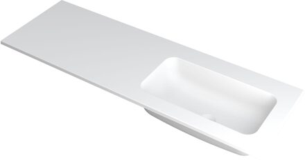 Ink Wastafel Faktor polystone rechts zonder kraangat 140 cm x 45 cm x 1,5 cm Mat wit 3407237 Mat wit