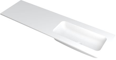 Ink Wastafel Faktor polystone rechts zonder kraangat 160 cm x 45 cm x 1,5 cm Mat wit 3407247 Mat wit