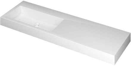 Ink Wastafel Momento INK Momento Polystone Wasbak Links zonder Kraangat 140x9x45 cm Glans Wit
