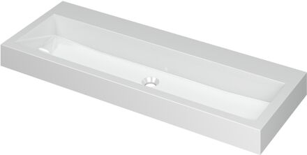 Ink Wastafel Momento Polystone zonder kraangat 120 cm x 45 cm x 9 cm Glans wit 3421040