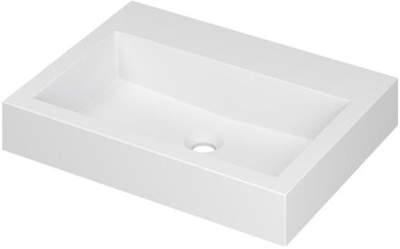 Ink Wastafel Momento Polystone zonder kraangat 60 cm x 45 cm x 9 cm Mat wit 3421300 Mat wit