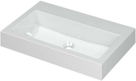 Ink Wastafel Momento Polystone zonder kraangat 70 cm x 45 cm x 9 cm Glans wit 3421010