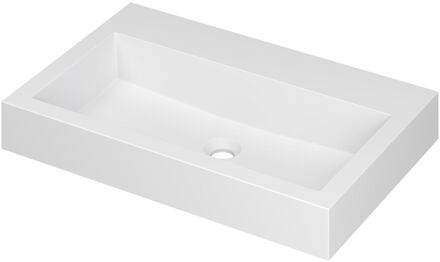 Ink Wastafel Momento Polystone zonder kraangat 70 cm x 45 cm x 9 cm Mat wit 3421310 Mat wit