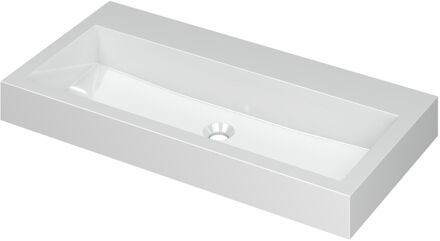Ink Wastafel Momento Polystone zonder kraangat 90 cm x 45 cm x 9 cm Glans wit 3421020