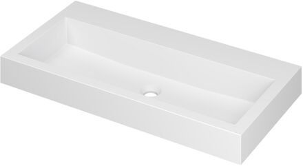 Ink Wastafel Momento Polystone zonder kraangat 90 cm x 45 cm x 9 cm Mat wit 3421320 Mat wit