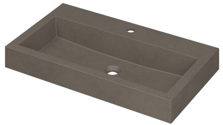 Ink Wastafel Momento Quartz met 1 kraangat 80 cm x 45 cm x 9 cm Quartz beton 3421416