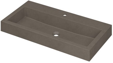 Ink Wastafel Momento Quartz met 1 kraangat 90 cm x 45 cm x 9 cm Quartz beton 3421421