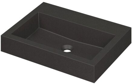 Ink Wastafel Momento Quartz zonder kraangat 60 cm x 45 cm x 9 cm Quartz zwart 3421200