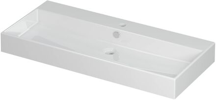 Ink Wastafel Unlimited Porselein met 1 kraangat 100 cm x 45 cm x 11 cm Glans wit 0202071