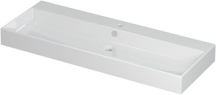 Ink Wastafel Unlimited Porselein met 1 kraangat 120 cm x 45 cm x 11 cm Glans wit 0202135