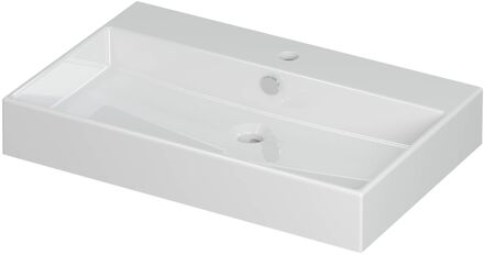 Ink Wastafel Unlimited Porselein met 1 kraangat 70 cm x 45 cm x 11 cm Glans wit 0202031