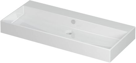 Ink Wastafel Unlimited Porselein zonder kraangat 100 cm x 45 cm x 11 cm Glans wit 0202061