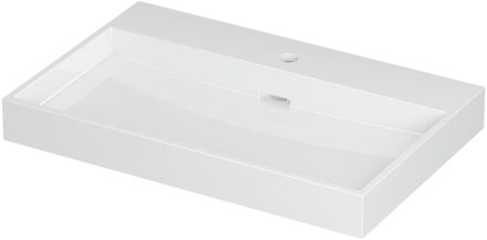 Ink Wastafel Urban Porselein met 1 kraangat 70 cm x 45 cm x 8 cm Glans wit 0201021