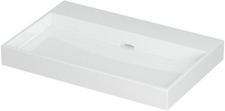 Ink Wastafel Urban Porselein zonder kraangat 70 cm x 45 cm x 8 cm Glans wit 0201001