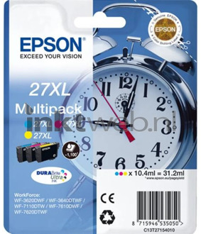 Inkcartridge Epson 27XL T2715 3 kleuren HC