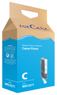Inkcartridge Wecare Canon CLI-521 blauw Koper