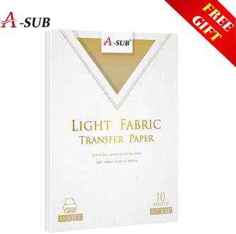 Inkjet Licht T-shirt Transfer Fotopapier Voor Lichte Kleur Stof Katoen Kledingstuk 10 Vellen