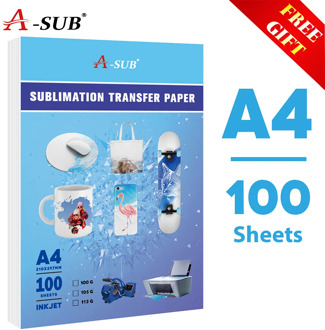 Inkjet Sublimation Heat Transfer Paper 100sheets A4 105g for Any Inkjet Printer with Sublimation Ink 100 Sheets Letter Size