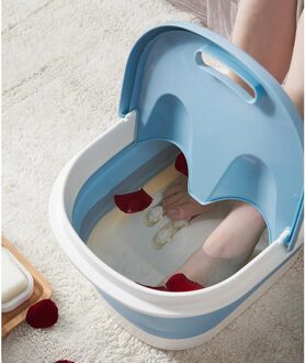 Inklapbare Baden Bad Draagbare Voet Spa Inklapbare Voetenbad Voor Vrouwen Mannen blauw