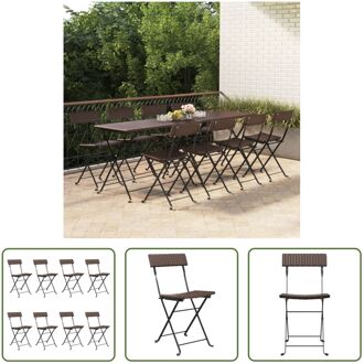 inklapbare bistrostoelen - Tuinmeubelen - 40 x 45 x 79 cm - Bruin