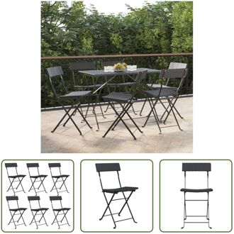 Inklapbare Bistrostoelen - Tuinmeubelen - 40 x 45 x 79 cm - Zwart