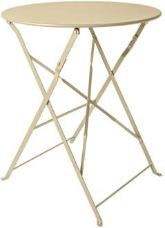 Inklapbare bistrotafel Kos - beige - ø60x71 cm