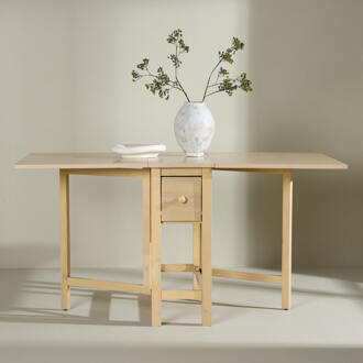 Inklapbare Eettafel 'Kaely' Rubberhout, 110/150 x 80cm