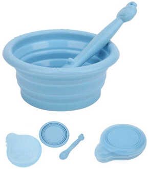 Inklapbare Kom Siliconen Draagbare Baby  'S Aanvullende Voedsel Servies Met Lepel + Box