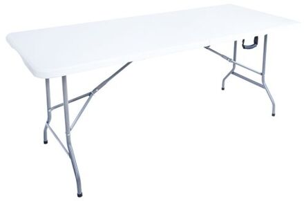 Inklapbare kunststof tafel 180 x 74 cm Wit