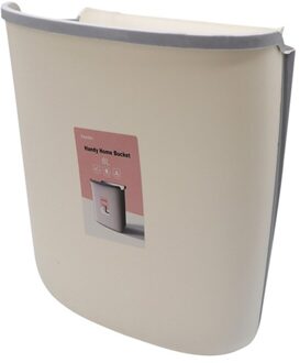 Inklapbare Prullenbak Afvalbak Keuken Accessoires Muur Opknoping Wc Afval Opbergdoos Vuilnis Kan Wandmontage Vouwen wit