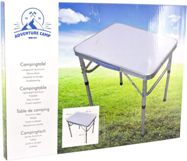 Inklapbare tafel voor op de camping 60 x 45 cm - Campingtafels Grijs