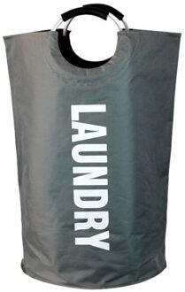 Inklapbare Wasmand Draagbare Oxford Stof Wasmand Met Metalen Handgrepen Voor Laundry Room College Slaapzalen donker grijs