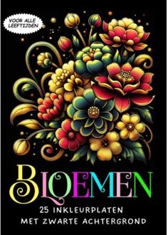 Inkleurplaten Voor Volwassenen - Bloemen - Kleurboek Shop