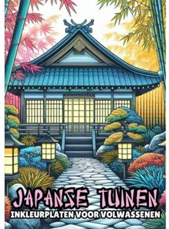 Inkleurplaten Voor Volwassenen - Japanse Tuinen - Kleurboek Shop