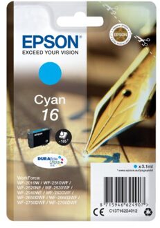 Inktcartridge Epson 16 T1622 blauw